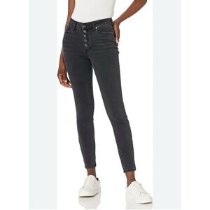 Paige Womens ‎ Hoxton Ankle Skinny Jeans High Rise Black Size 29